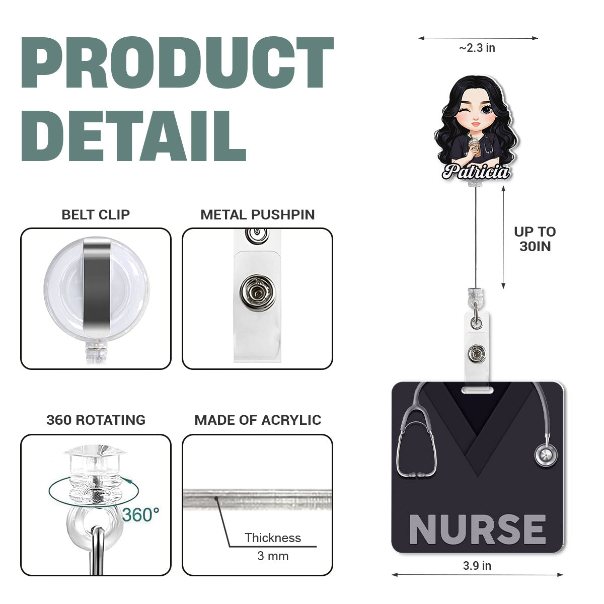 Scrub Love Nurse - Personalized Nurse Badge Reel & Buddy Set