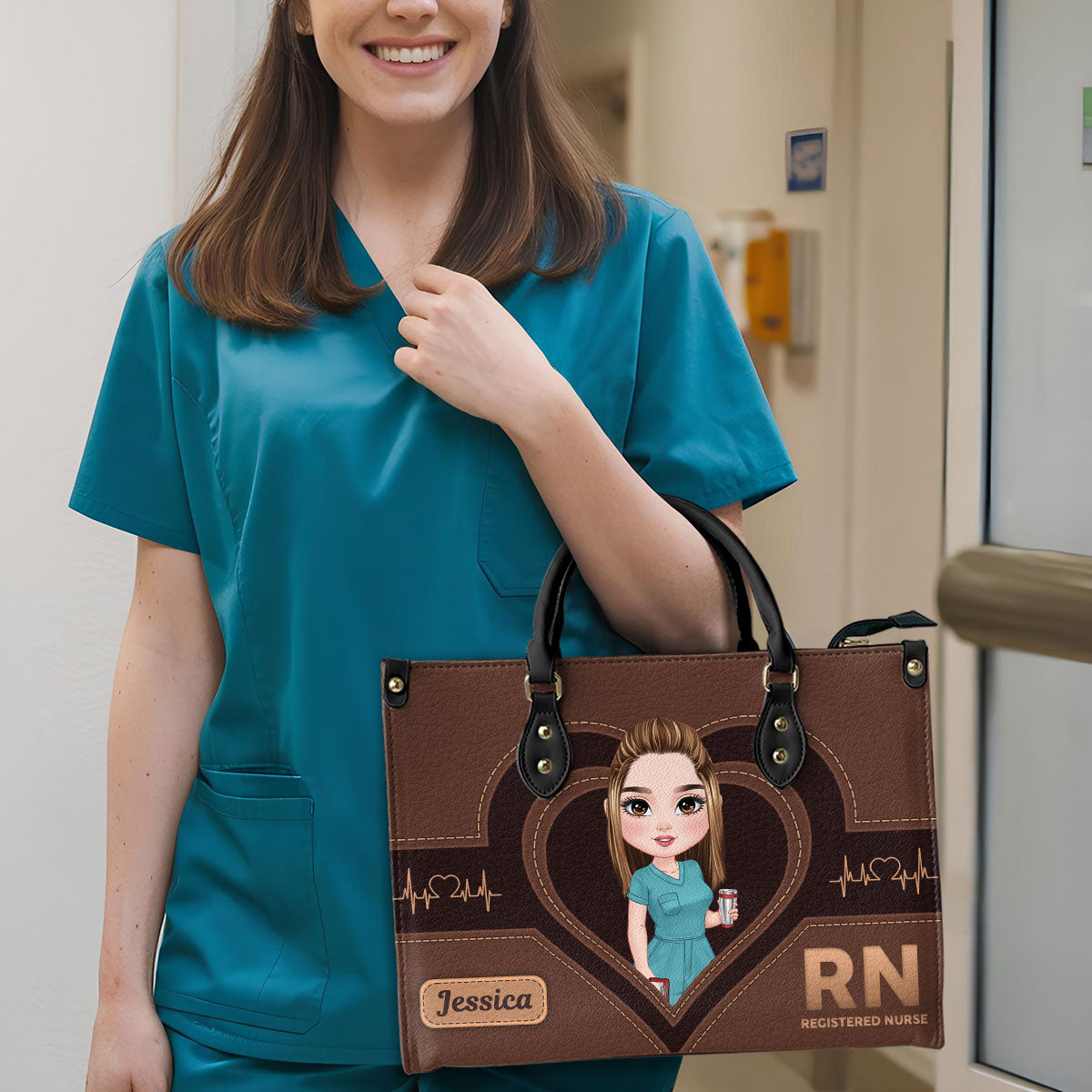 The Scrub Life - Personalized Custom Leather Handbag