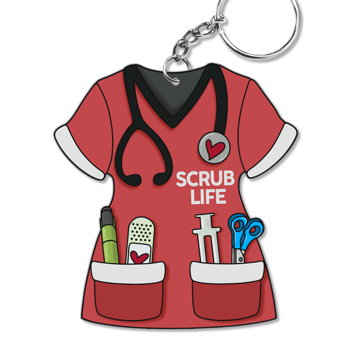 The Nurse Scrub - Personalized Acrylic Keychain