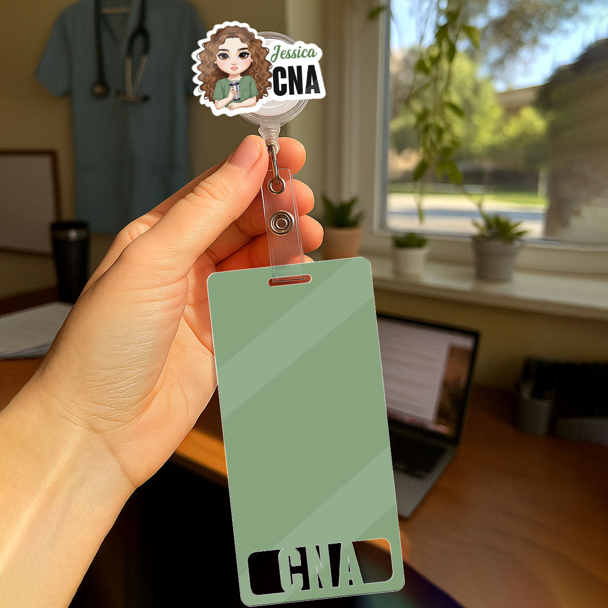 Neutral Nurse - Personalized Nurse Badge Reel & Buddy Set