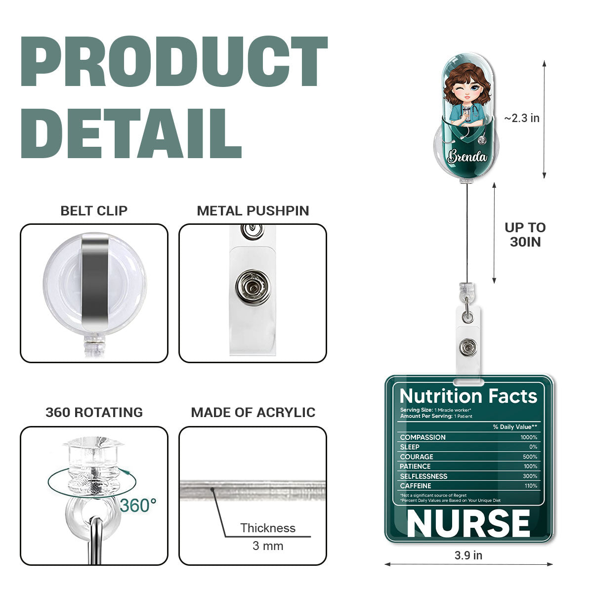 Nurse Pills - Personalized Nurse Badge Reel & Buddy Set