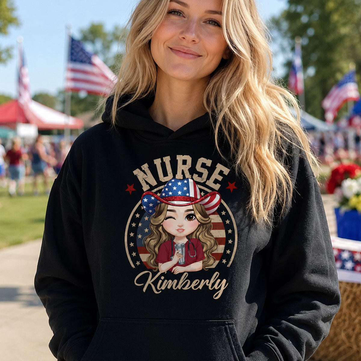 Patriotic Nurse Life - Personalized Custom Nurse T-shirt, Hoodie, Sweatshirt