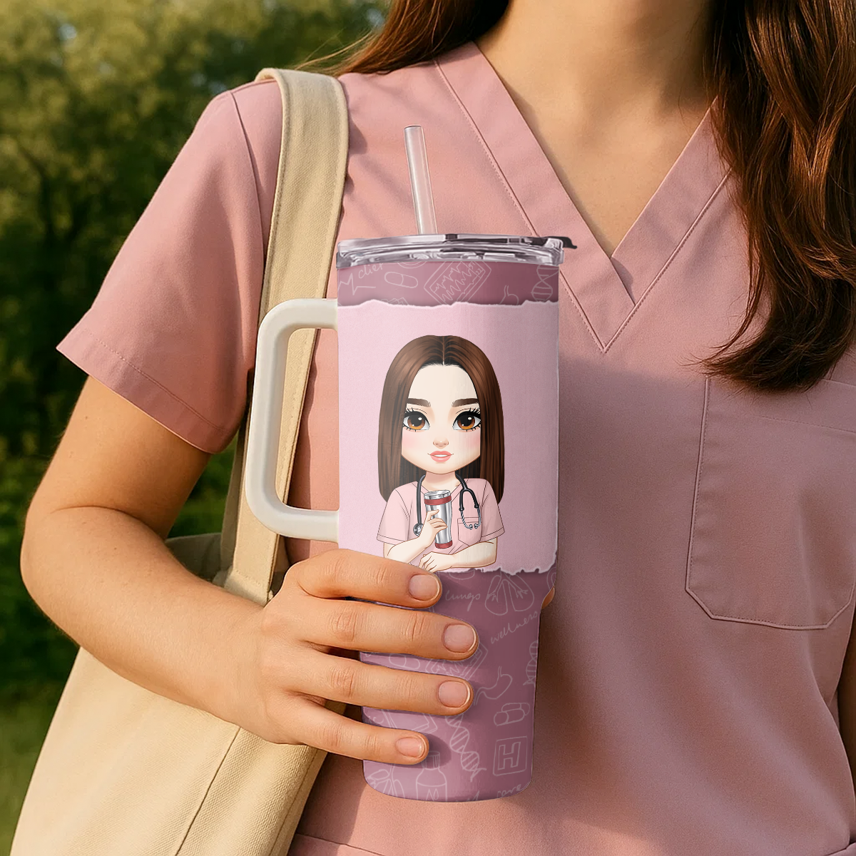 Difference Maker - Personalized Nurse 40oz Tumbler With Handle