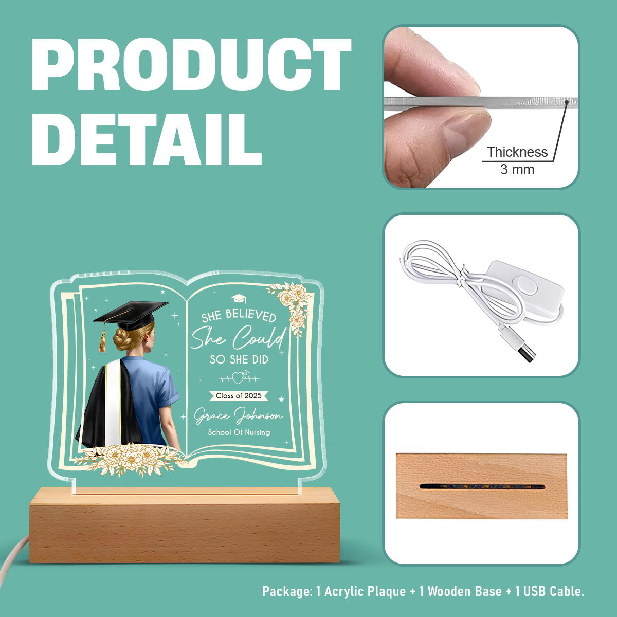Change The World - Personalized LED Light