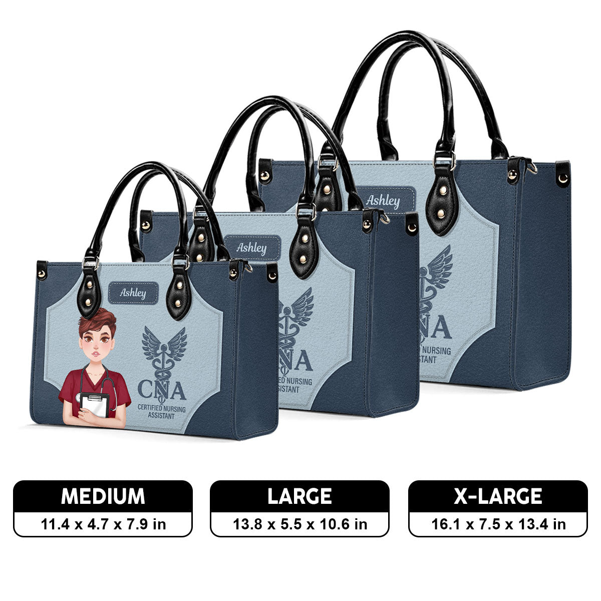 Nurse Magic Life - Personalized Custom Leather Handbag