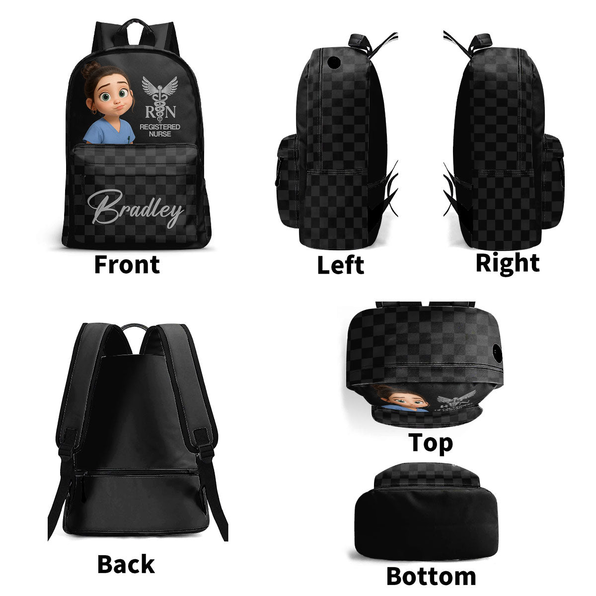 Daily Nurse Life Cartoon - Personalized Backpack