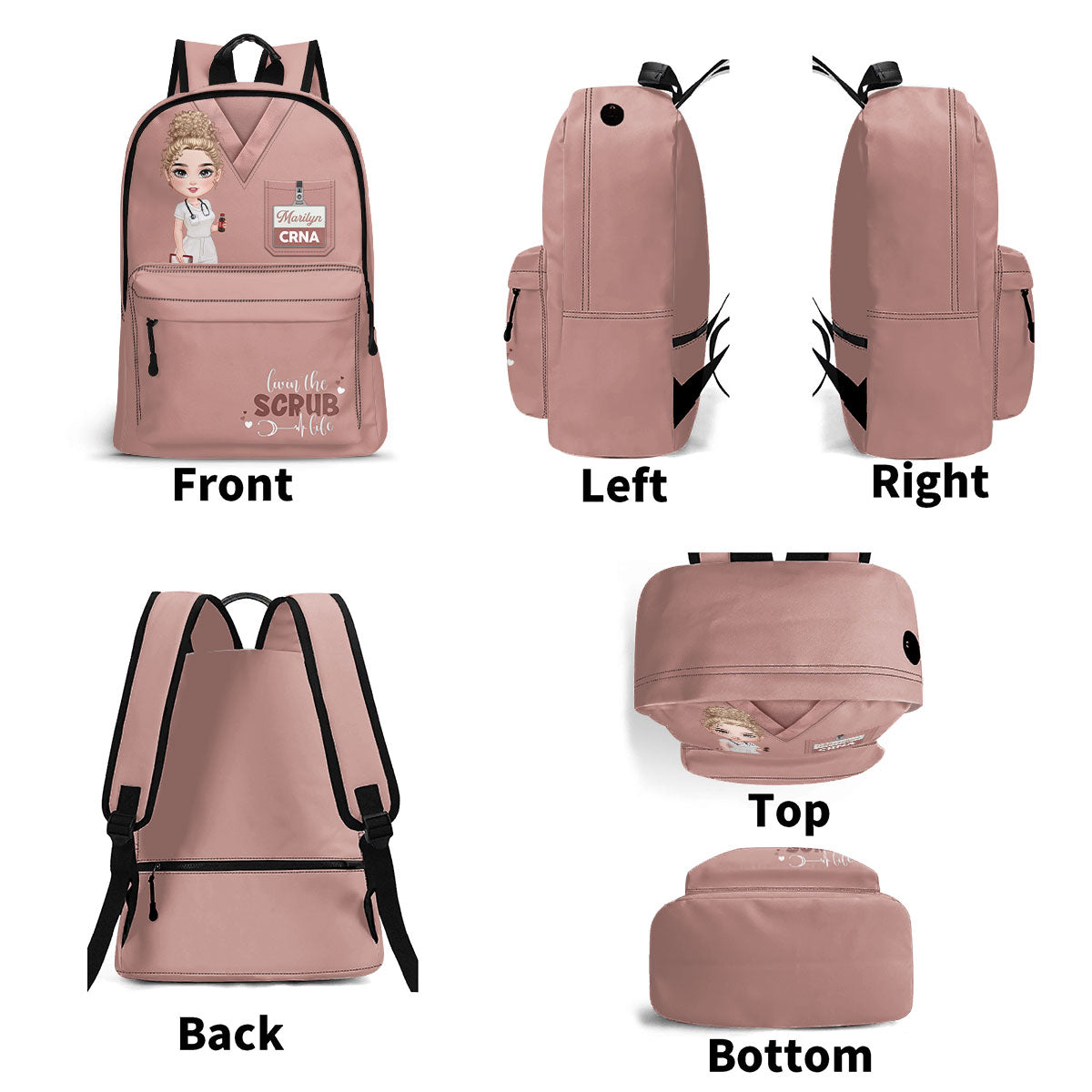 Living The Scrub Life - Personalized Backpack