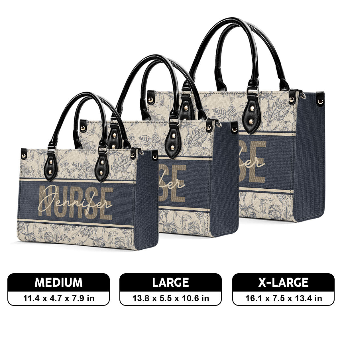 Right Nurse - Personalized Custom Leather Handbag