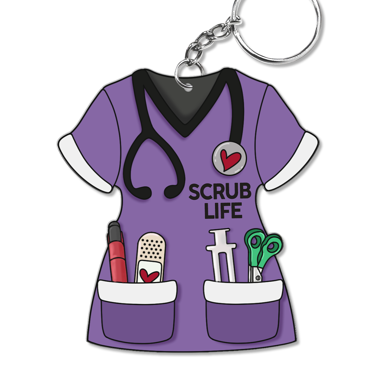 The Nurse Scrub - Personalized Acrylic Keychain