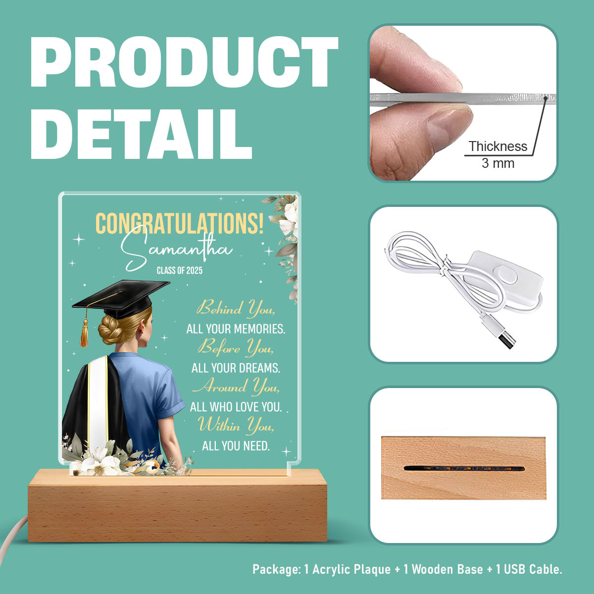Sparkle Nursing Graduation - Personalized LED Light