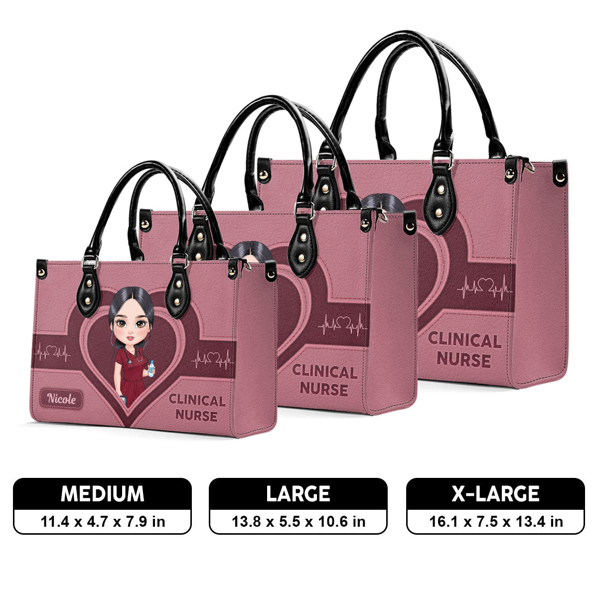 The Scrub Life - Personalized Custom Leather Handbag