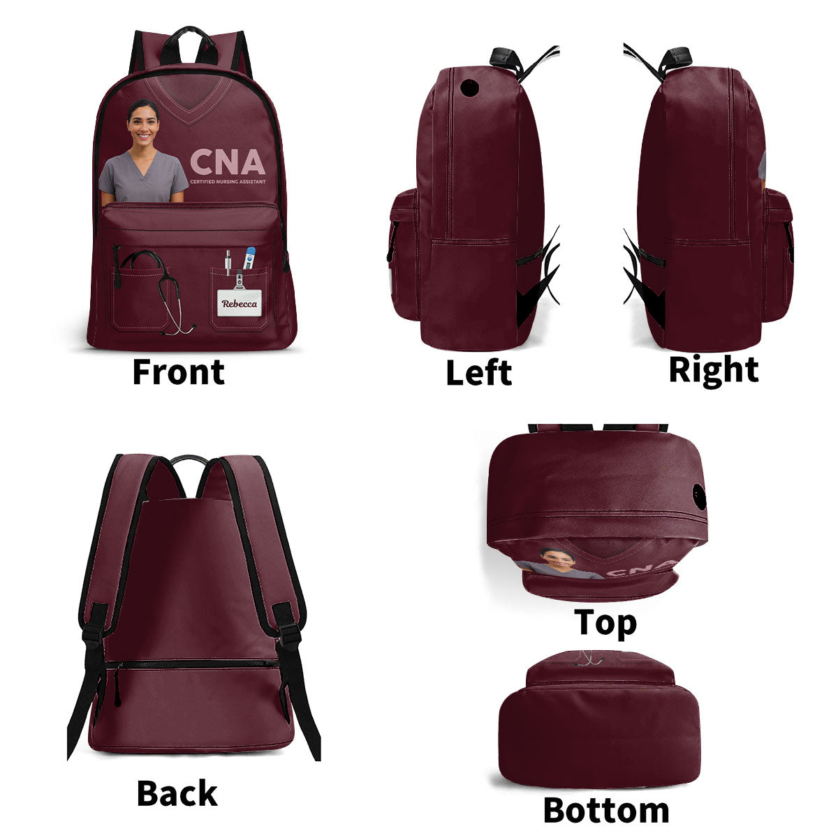 Nurse Scrubs Life Photo - Personalized Backpack