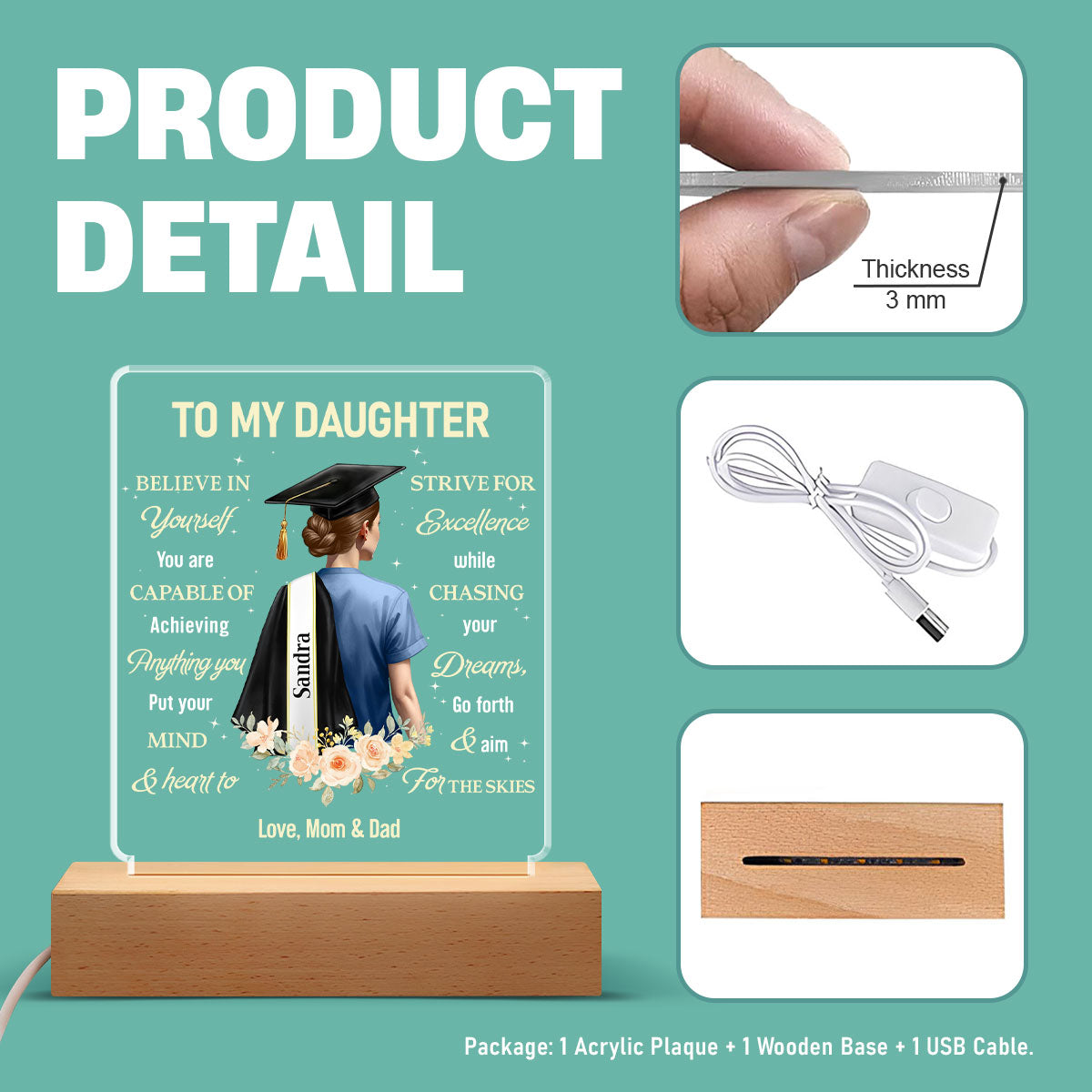 Believe In Yourself - Personalized LED Light