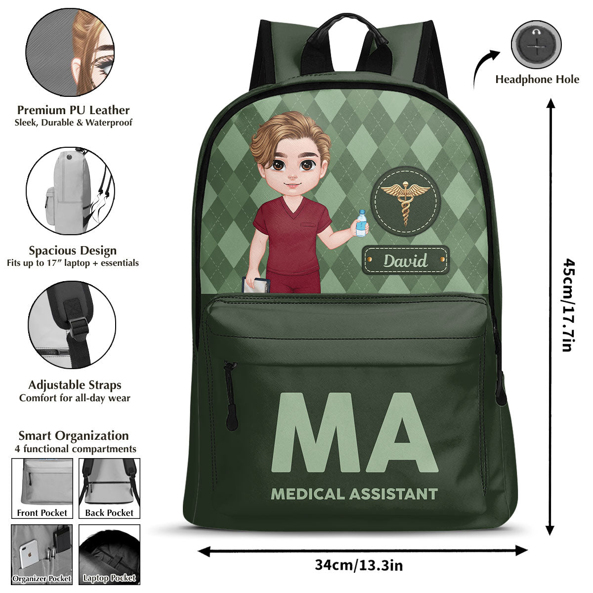 Nurse Happy Life - Personalized Backpack