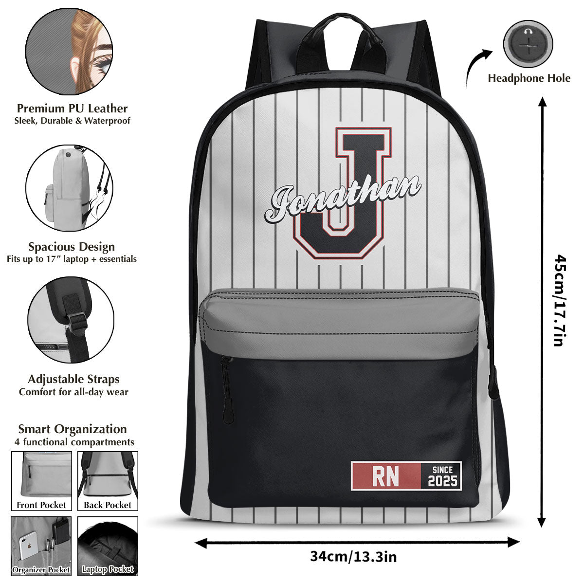 Cool Nurse Since - Personalized Backpack