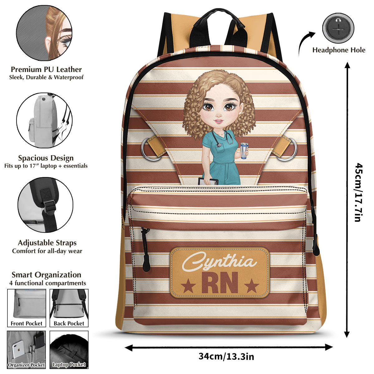 Nurse Summer Vibe - Personalized Backpack