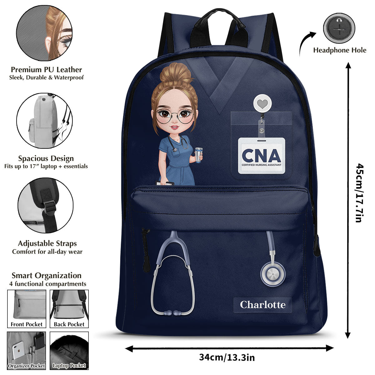 Love Nurse Life - Personalized Backpack