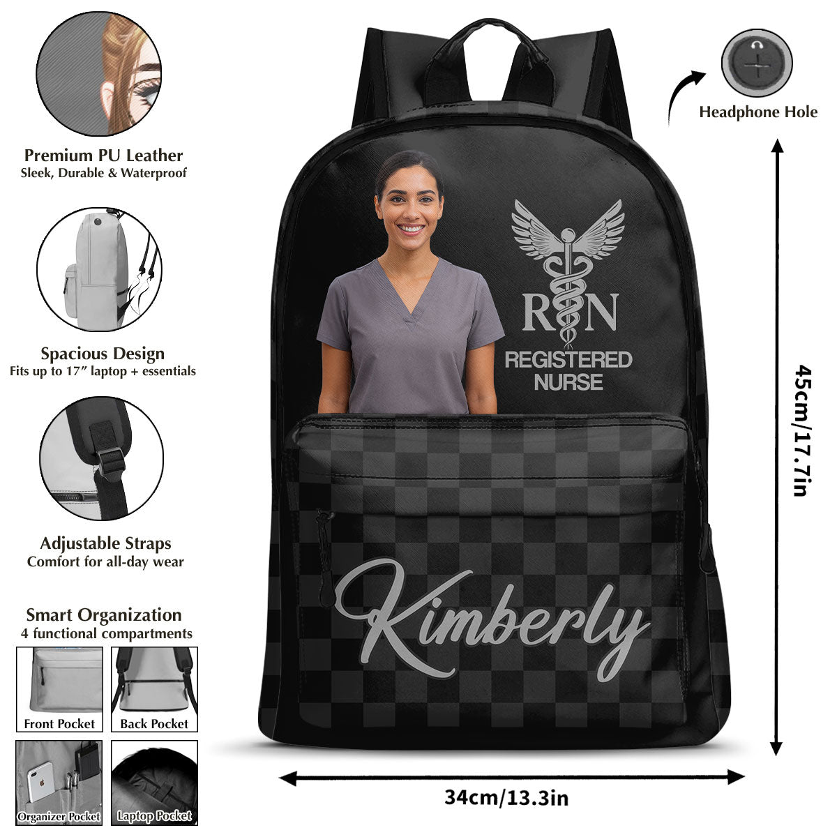 Daily Nurse Life Photo - Personalized Backpack