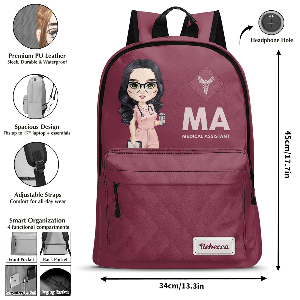 Nursing Gentle - Personalized Backpack