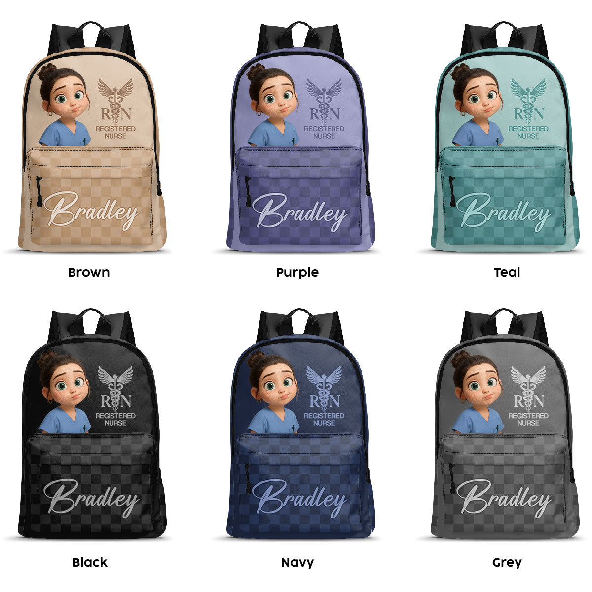 Daily Nurse Life Cartoon - Personalized Backpack