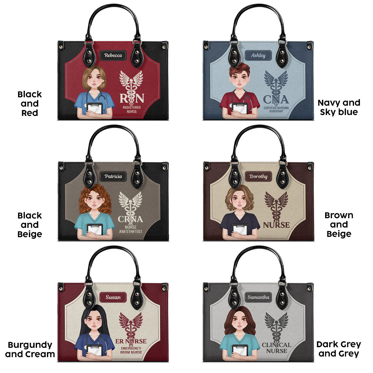 Nurse Magic Life - Personalized Custom Leather Handbag
