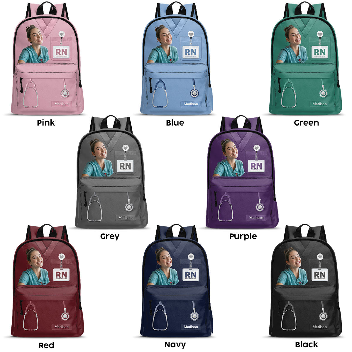 Love Nurse Life Photo - Personalized Backpack