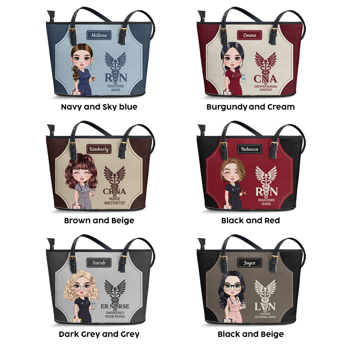 Nurse Magic Life - Personalized Custom Nurse Leather Tote Bag