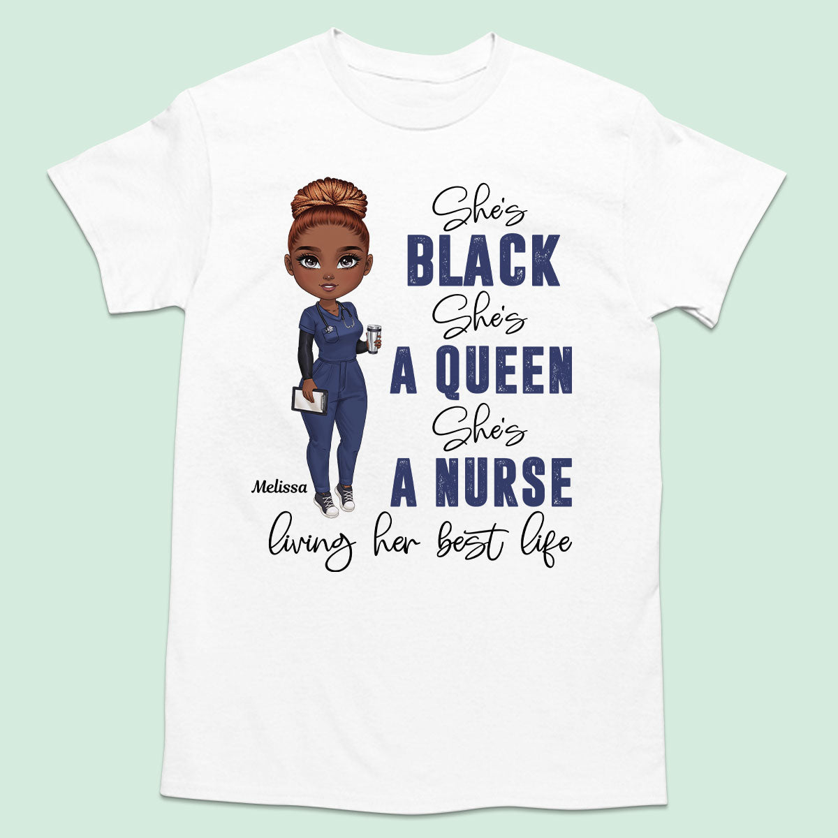 Living Her Best Life - Personalized Custom Nurse T-shirt, Hoodie, Sweatshirt
