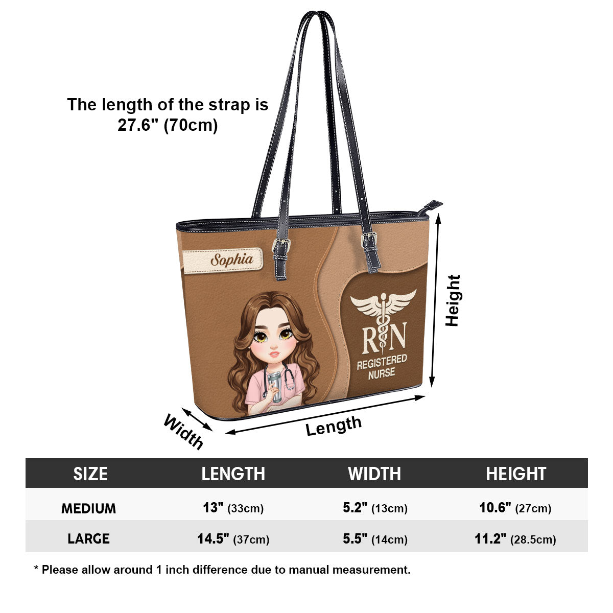 Nurse Timeless Style - Personalized Custom Nurse Leather Tote Bag Deal