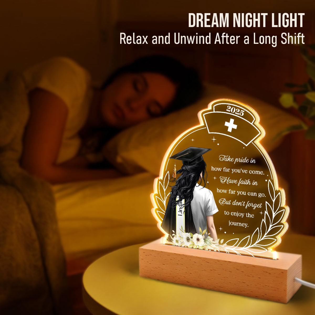 Pride Nurse Graduation - Personalized LED Light