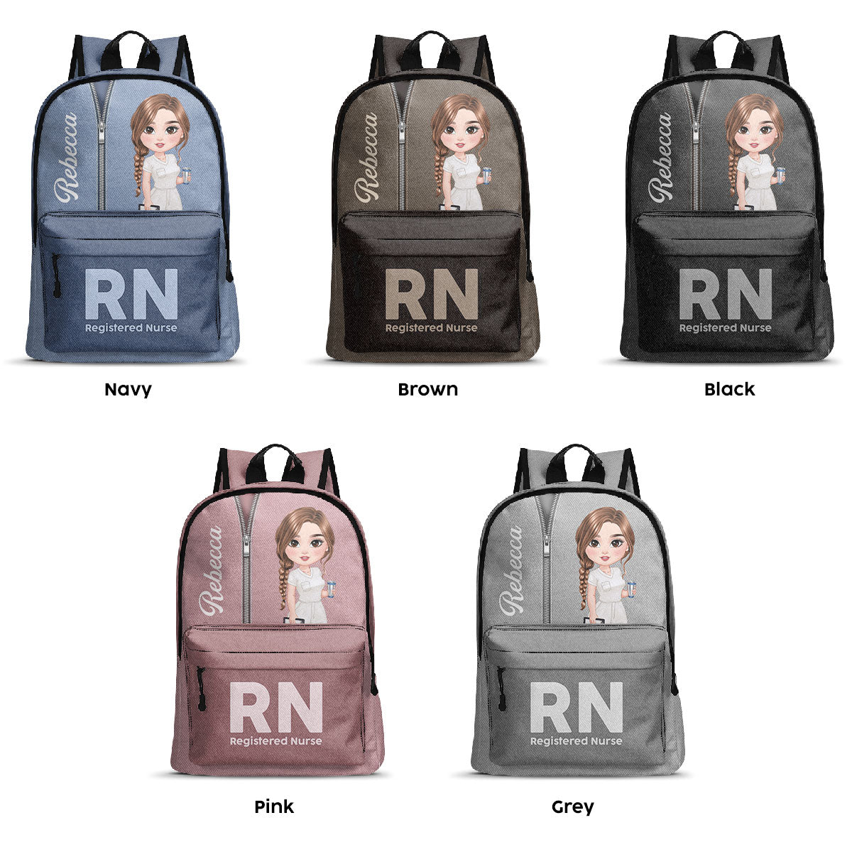 Nurse Denim Style - Personalized Backpack