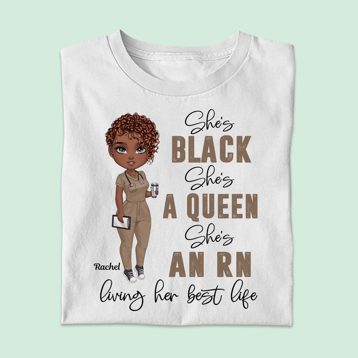 Living Her Best Life - Personalized Custom Nurse T-shirt, Hoodie, Sweatshirt