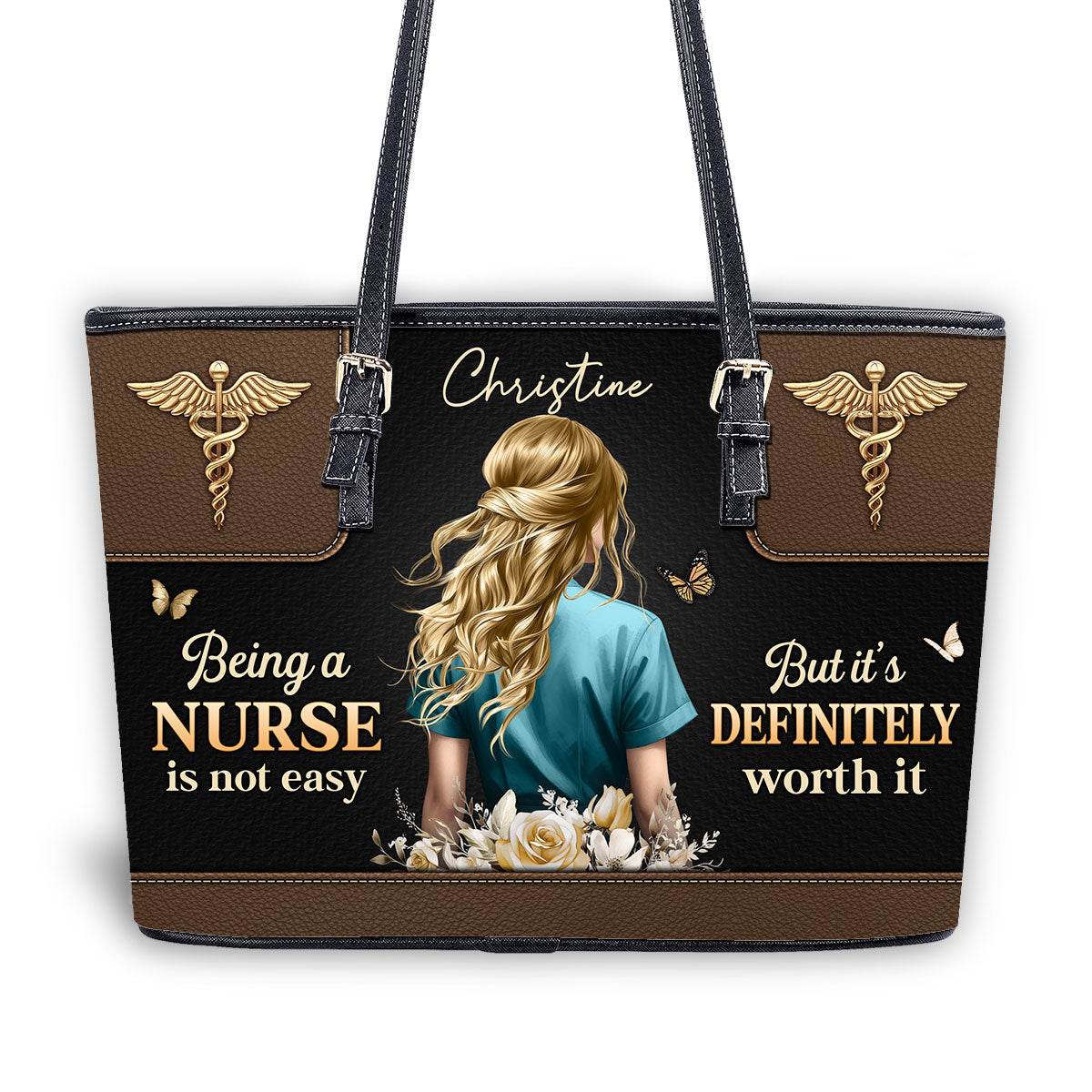 personalized custom nurse tote bag