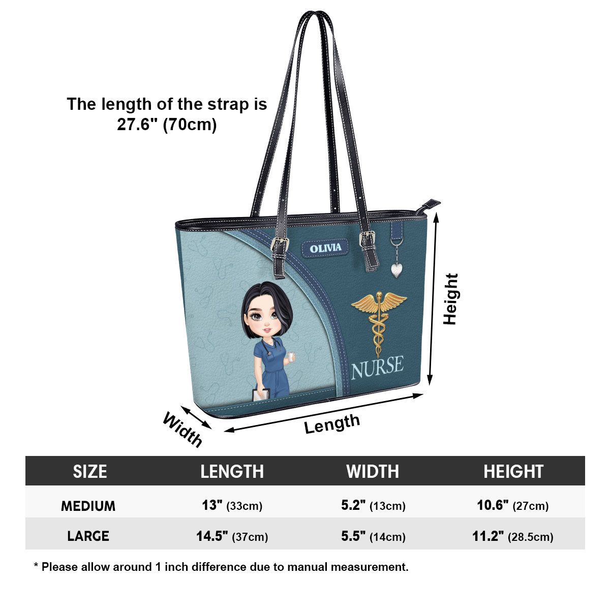 Elegant Nurse Life Ver 2 - Personalized Custom Nurse Leather Tote Bag Deal