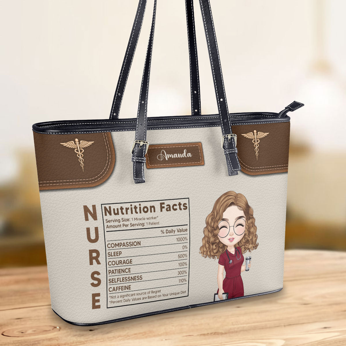 personalized custom nurse tote bag