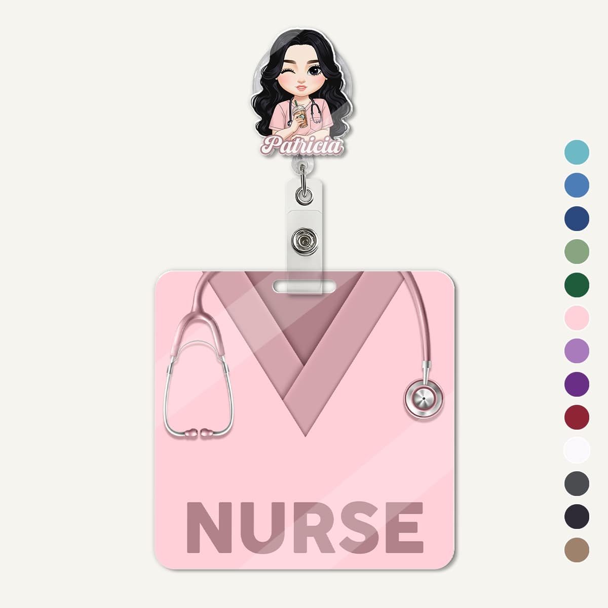 Scrub Love Nurse - Personalized Nurse Badge Reel & Buddy Set