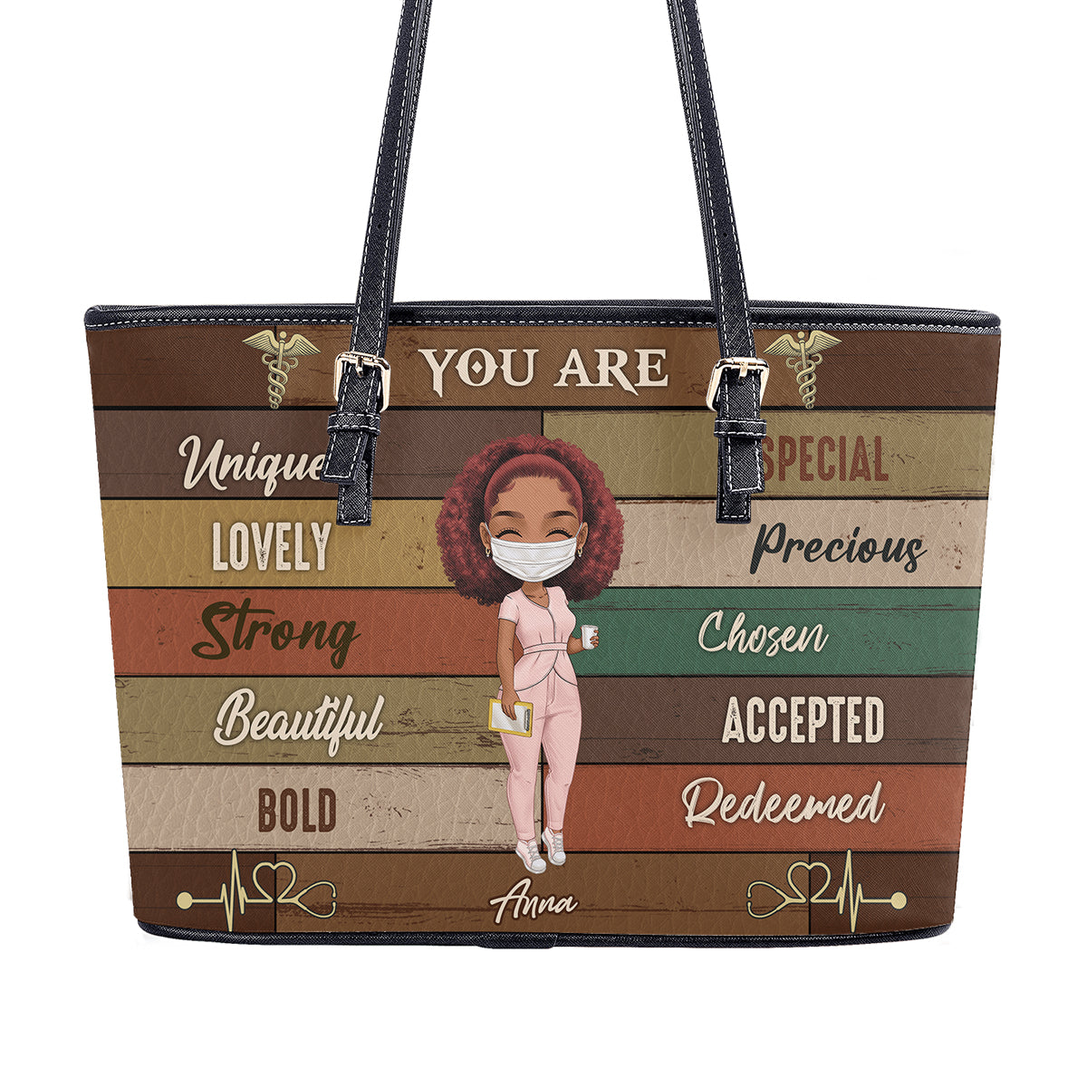 God Say You Are Personalized Custom Nurse Leather Tote Bag