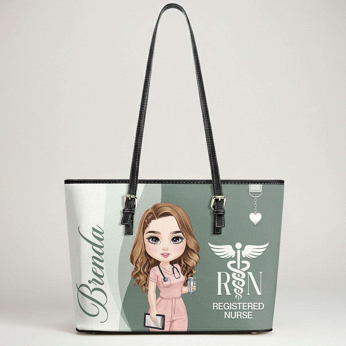 Prestige Nurse Style - Personalized Custom Nurse Leather Tote Bag