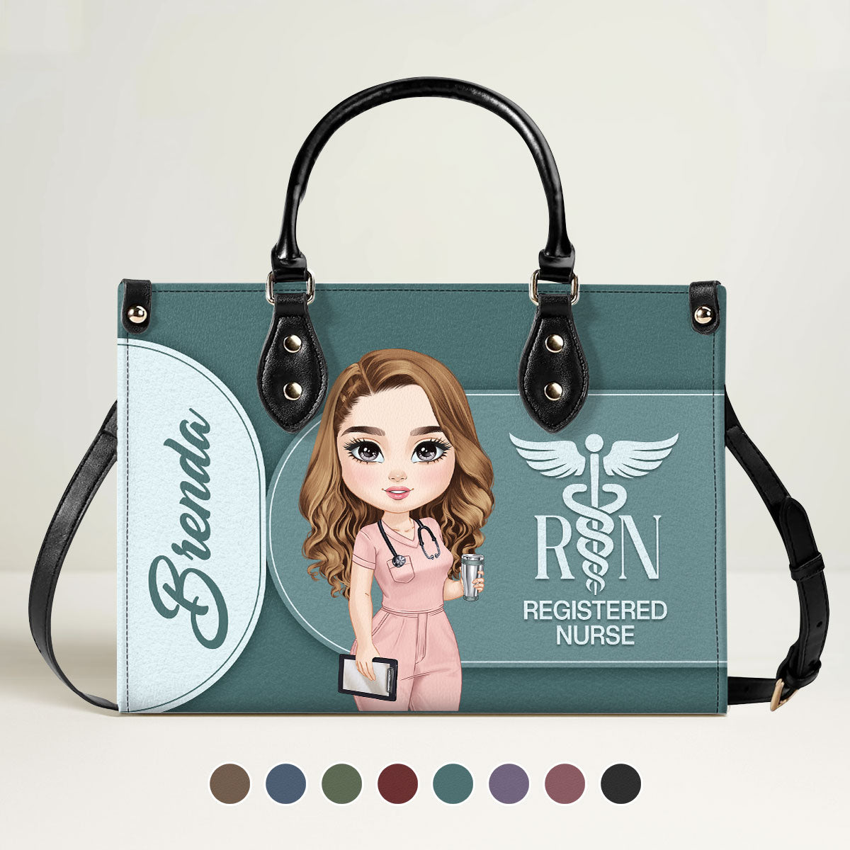 Gracefully Nursing - Personalized Custom Leather Handbag