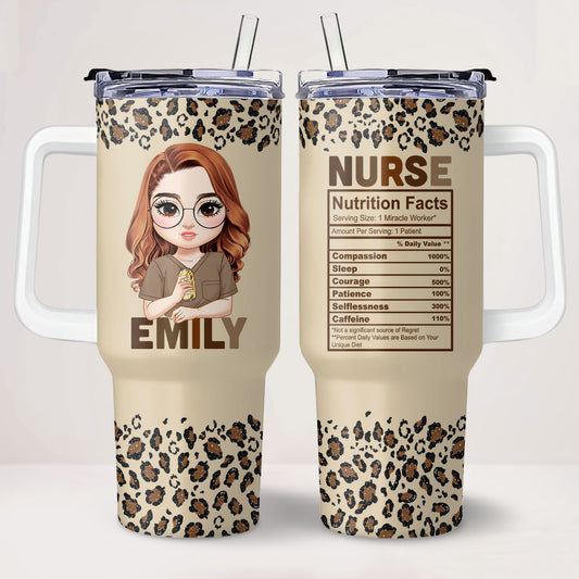 Nurse Colorful Life - Personalized Nurse 40oz Tumbler With Handle