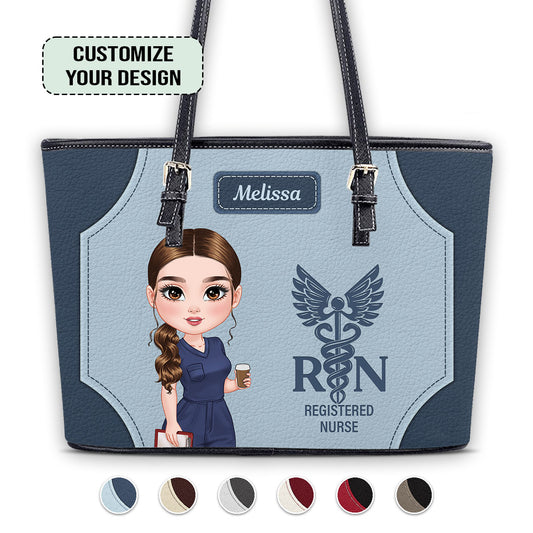 Nurse Magic Life - Personalized Custom Nurse Leather Tote Bag