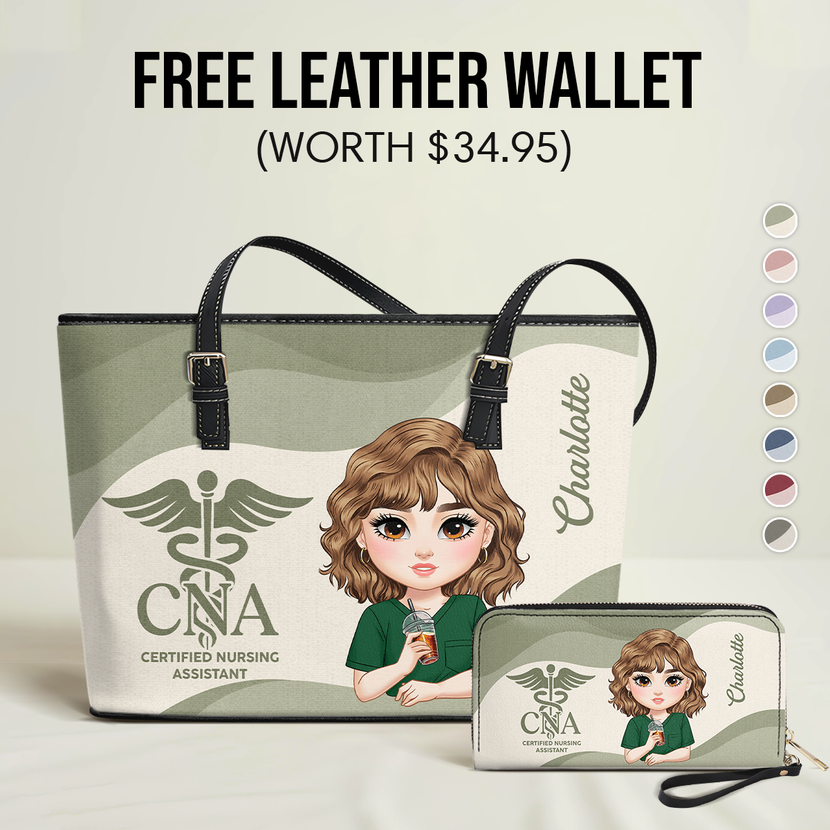 Iconic Nurse Life - Personalized Custom Nurse Leather Tote Bag Deal