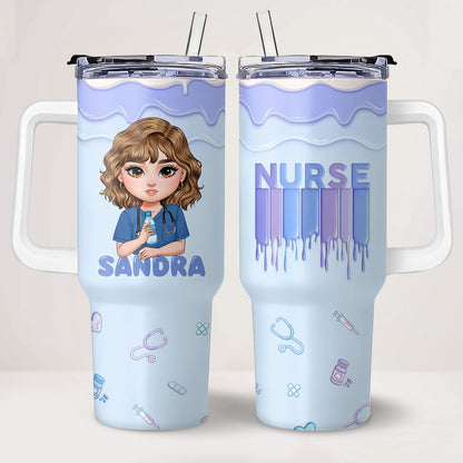 Sweet Nurse Life - Personalized Nurse 40oz Tumbler With Handle