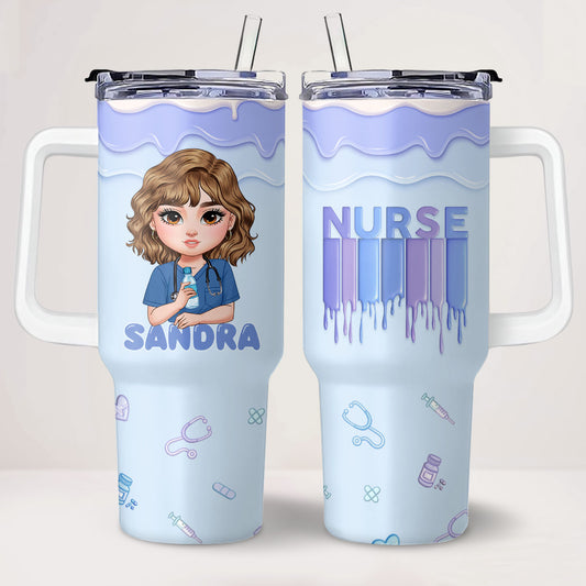 Sweet Nurse Life - Personalized Nurse 40oz Tumbler With Handle