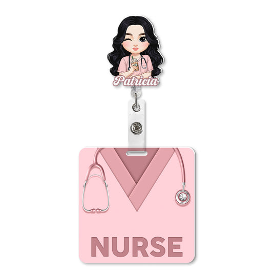 Scrub Love Nurse - Personalized Nurse Badge Reel & Buddy Set