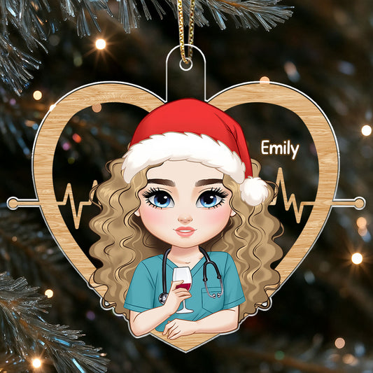 Nurse With Love - Personalized Nurse Acrylic Ornament