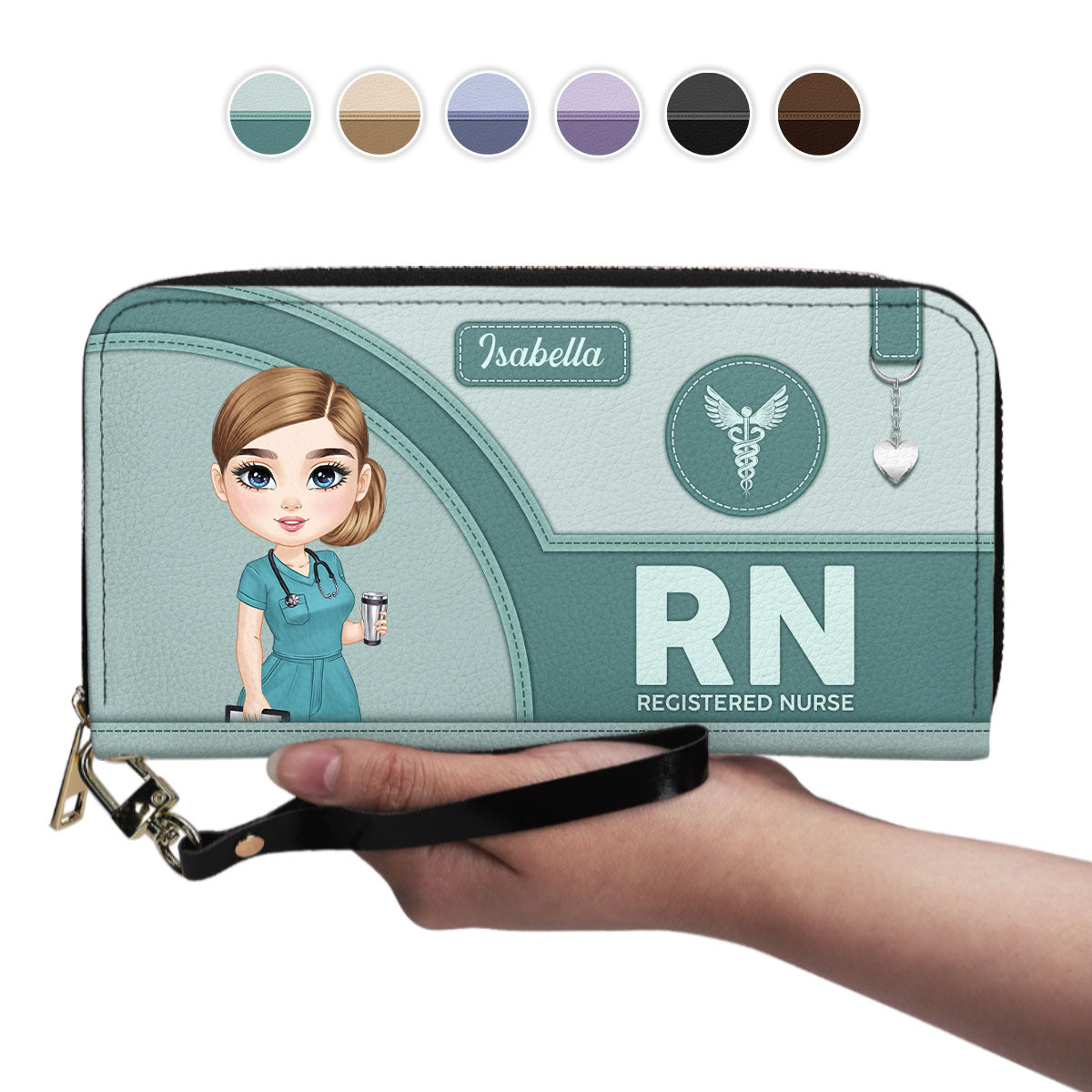 Gentle Style Nurse - Personalized Nurse Leather Long Wallet