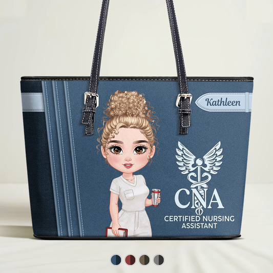 Fabulous Nurse Style - Personalized Custom Nurse Leather Tote Bag