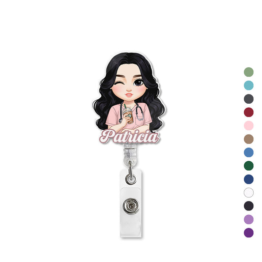 Scrub Love Nurse - Personalized Nurse Badge Reel 
