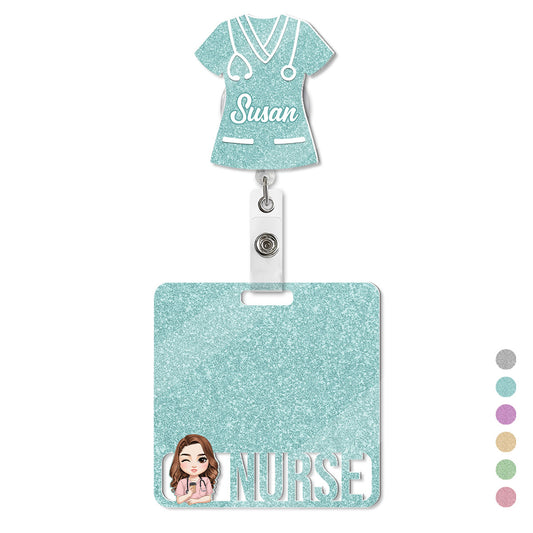 Scrub Life - Personalized Nurse Badge Reel & Buddy Set 